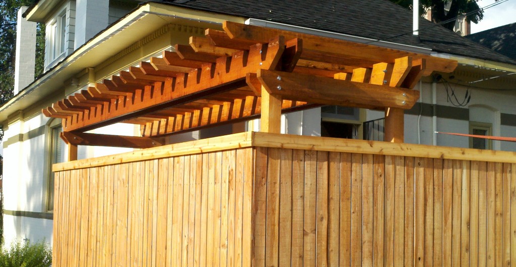 Cedar pergola