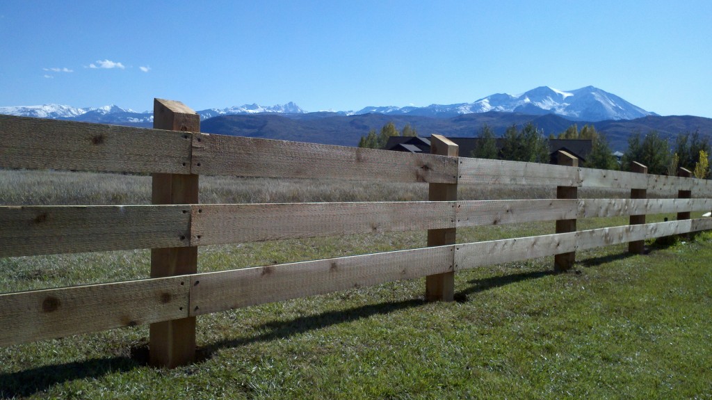 Cedar plank fencing