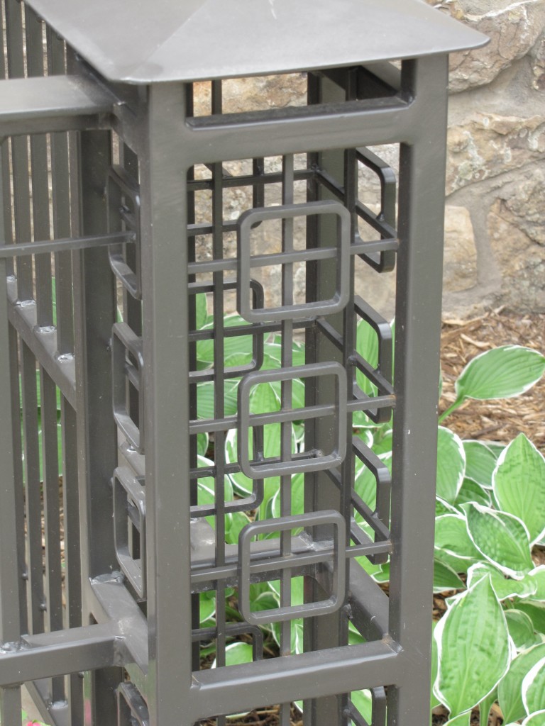 Iron fence post detail