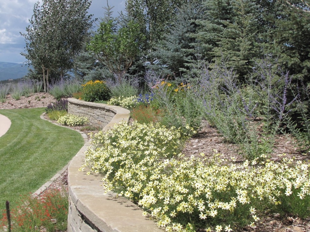 Curved retaining wall