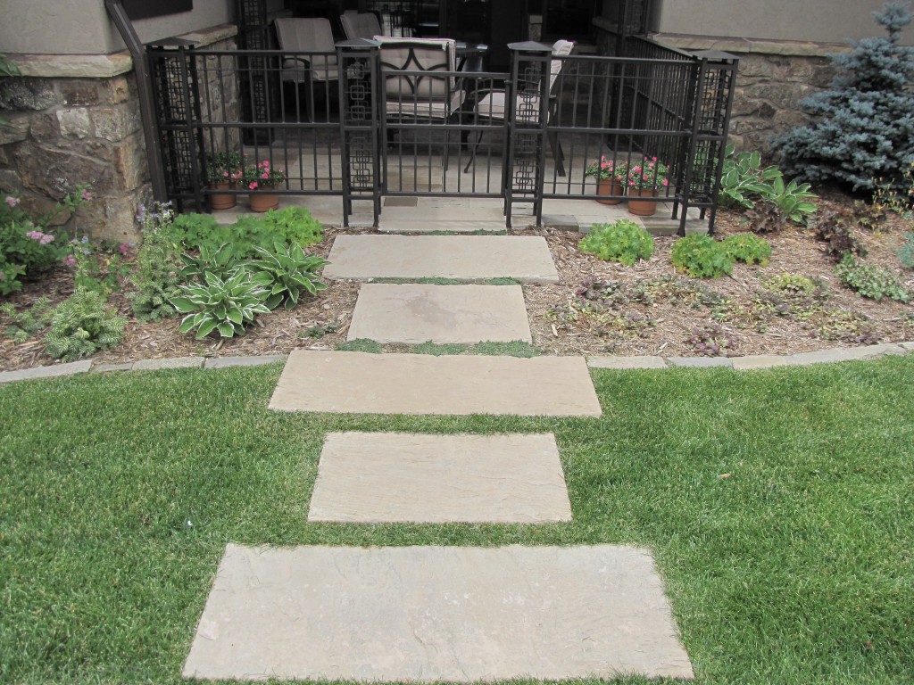 Flagstone Path to iron gate